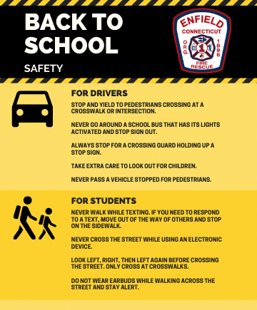 Enfield Fire District 1 Offers Back to School Safety Tips – Enfield ...