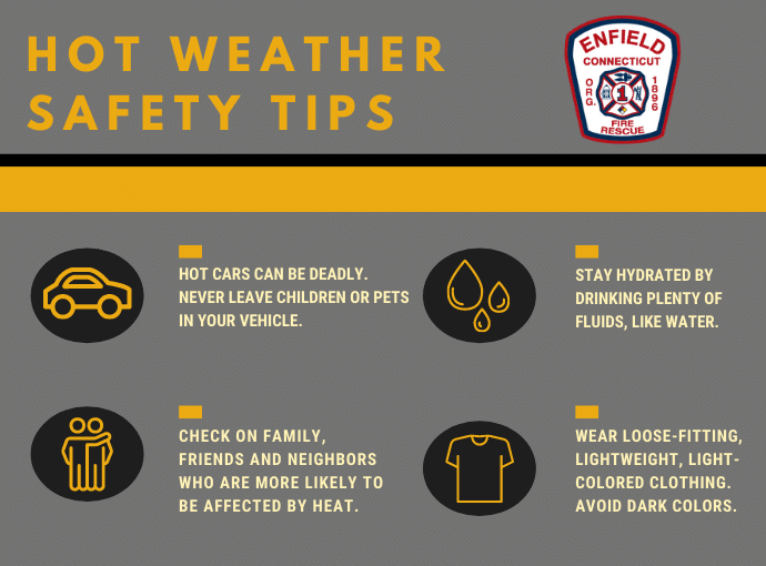 Enfield Fire District 1 Shares Hot Weather Safety Tips – Enfield Fire ...
